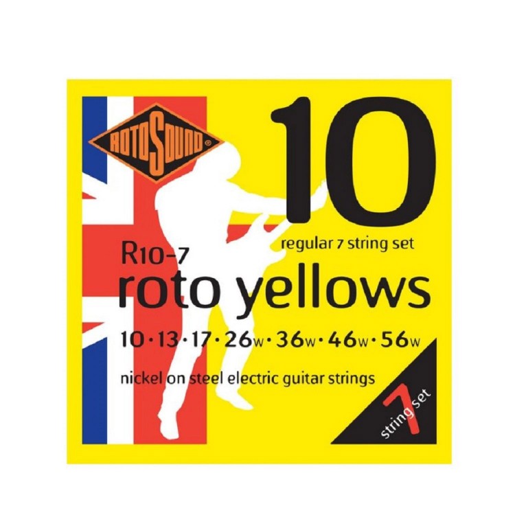 Rotosound Roto Yellows Nickels Steel 10 - 56 鎳合金七弦電吉他弦